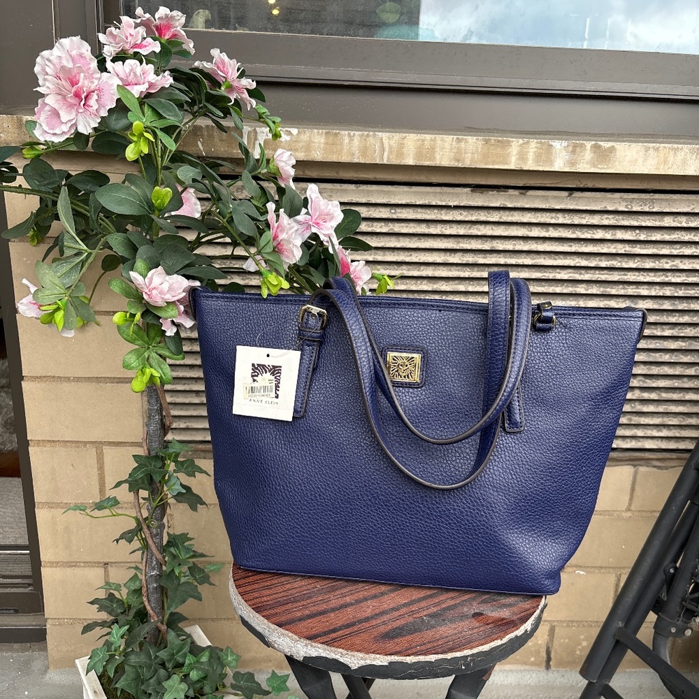 NWT Anne Klein Royal Blue Tote Bag